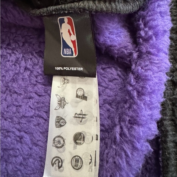 NWT Ultra Game Los Angeles Lakers full zip purple black white Sherpa.Size Large - Picture 5 of 11